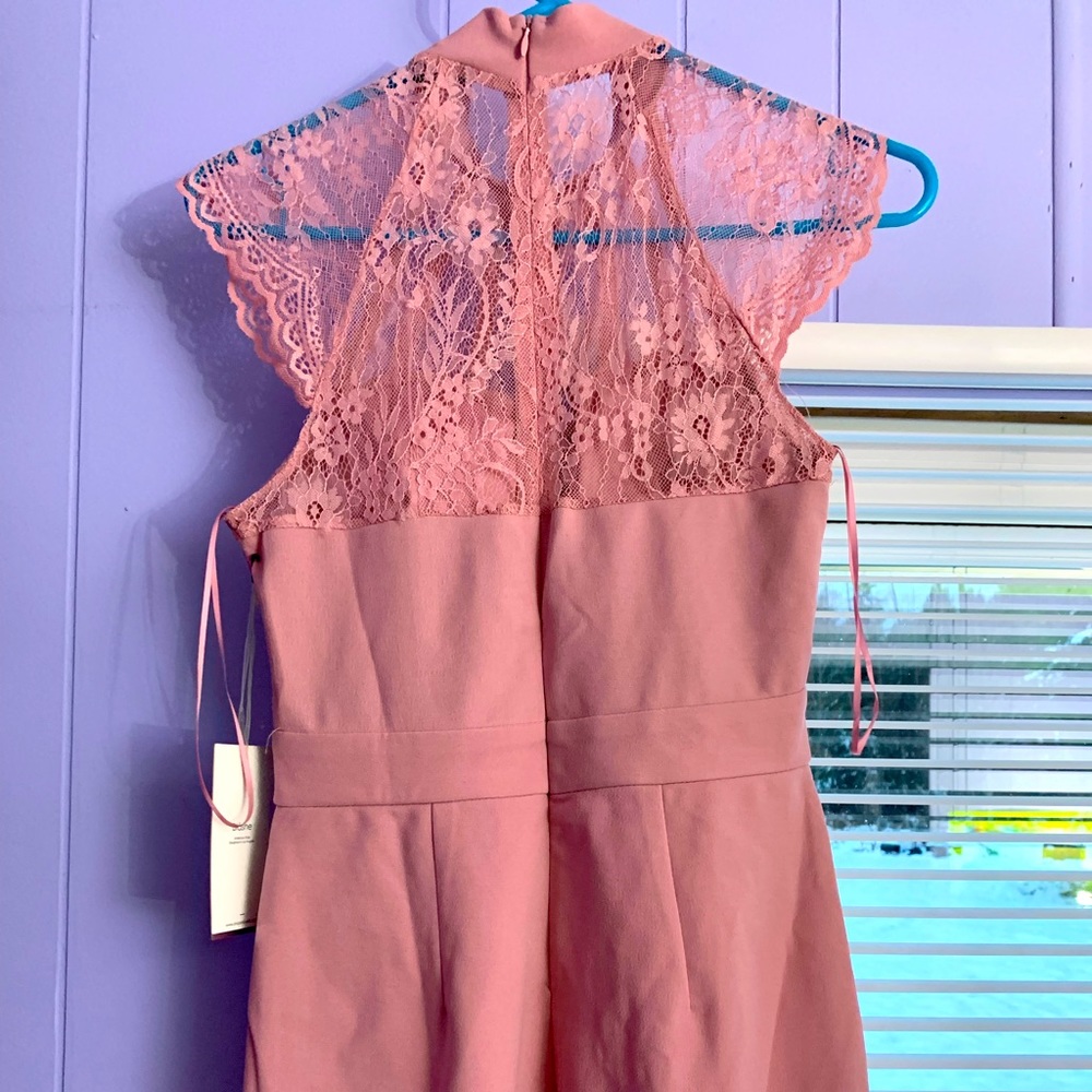Blush colored lace dress jr small